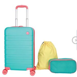 iPack Kids Carry-On Luggage Set Turquoise Brand NEW